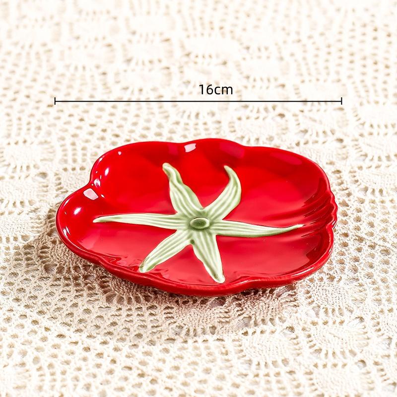 Мультяшная тарелка из керамики в виде помидора, фарфоровая тарелка, красная овощная миска, поднос для еды, набор обеденных тарелок, бытовая кухонная посуда
Мультяшная тарелка из керамики в виде помидора, фарфоровая тарелка, красная овощная миска, поднос для еды, набор обеденных тарелок, бытовая кухонная посуда