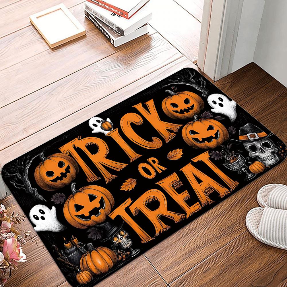 Halloween Skull Doormat Trick or Treat Door Mat Indoor Outdoor Entrance Floor Mats for Party Home Kitchen Living Room 40x60cm
Halloween Skull Doormat Trick or Treat Door Mat Indoor Outdoor Entrance Floor Mats for Party Home Kitchen Living Room 40x60cm