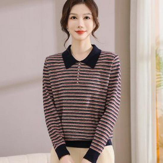 Mom s Winter Wear Lapel Knit Loose Sweater: 2026 New Style Autumn & Winter Base Layer for Middle-Aged and Elderly L темно-синього кольору
Mom s Winter Wear Lapel Knit Loose Sweater: 2026 New Style Autumn & Winter Base Layer for Middle-Aged and Elderly L темно-синього кольору
