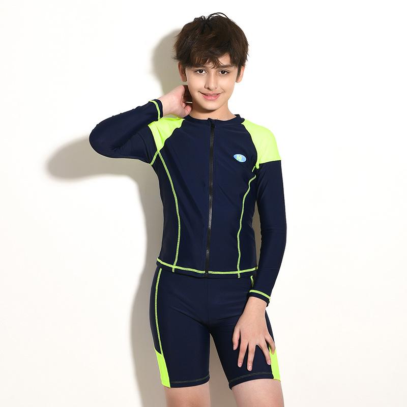 Hai Xi Lan Jing Boys Two-Piece Long Sleeve Swimsuit Set (Ages 10-15) - 2021 New Style 3XL темно-синий
Hai Xi Lan Jing Boys Two-Piece Long Sleeve Swimsuit Set (Ages 10-15) - 2021 New Style 3XL темно-синий