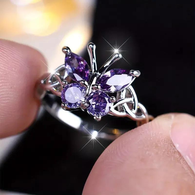 Sweet Cool Butterfly Ring Fashionable Exquisite Personalized Single Band Finger Ring Holiday Gift Jewelry For Women no. 5 серебряный
Sweet Cool Butterfly Ring Fashionable Exquisite Personalized Single Band Finger Ring Holiday Gift Jewelry For Women no. 5 серебряный