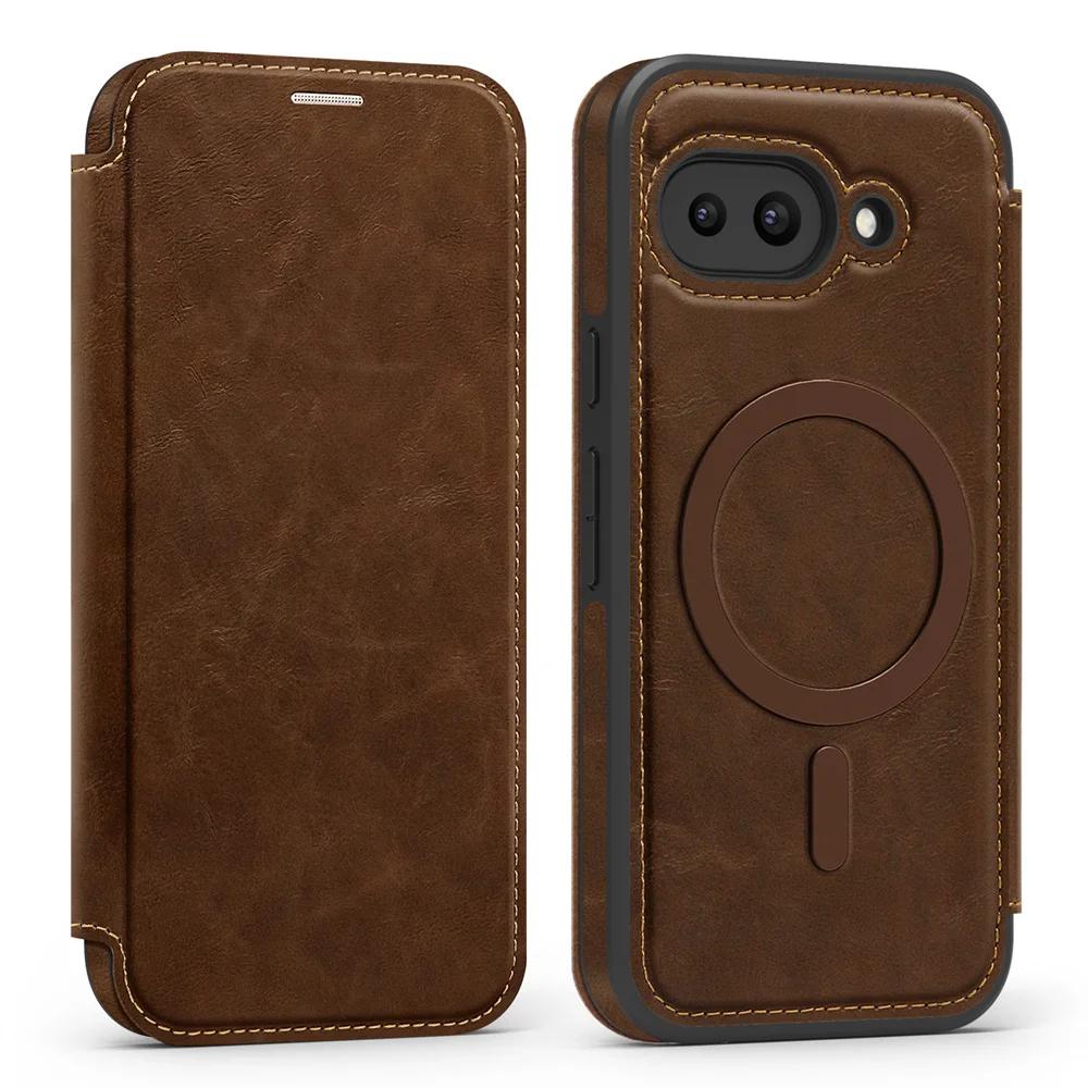 For MagSafe Flip Leather Phone Case for Google Pixel 8 9 Pro XL 9A RFID Blocking Wallet with Card Holder Cover Google Pixel 9a кавовий
For MagSafe Flip Leather Phone Case for Google Pixel 8 9 Pro XL 9A RFID Blocking Wallet with Card Holder Cover Google Pixel 9a кавовий