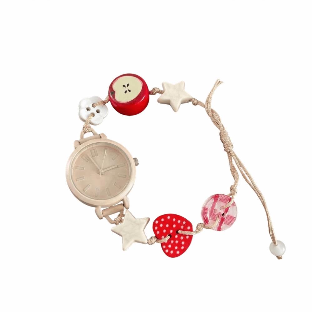 Vintage Adjustable Beads Strap Watch Zinc Zinc Alloy Star Heart Bracelet Quartz Bracelet Wristwatch Women Style 4
Vintage Adjustable Beads Strap Watch Zinc Zinc Alloy Star Heart Bracelet Quartz Bracelet Wristwatch Women Style 4
