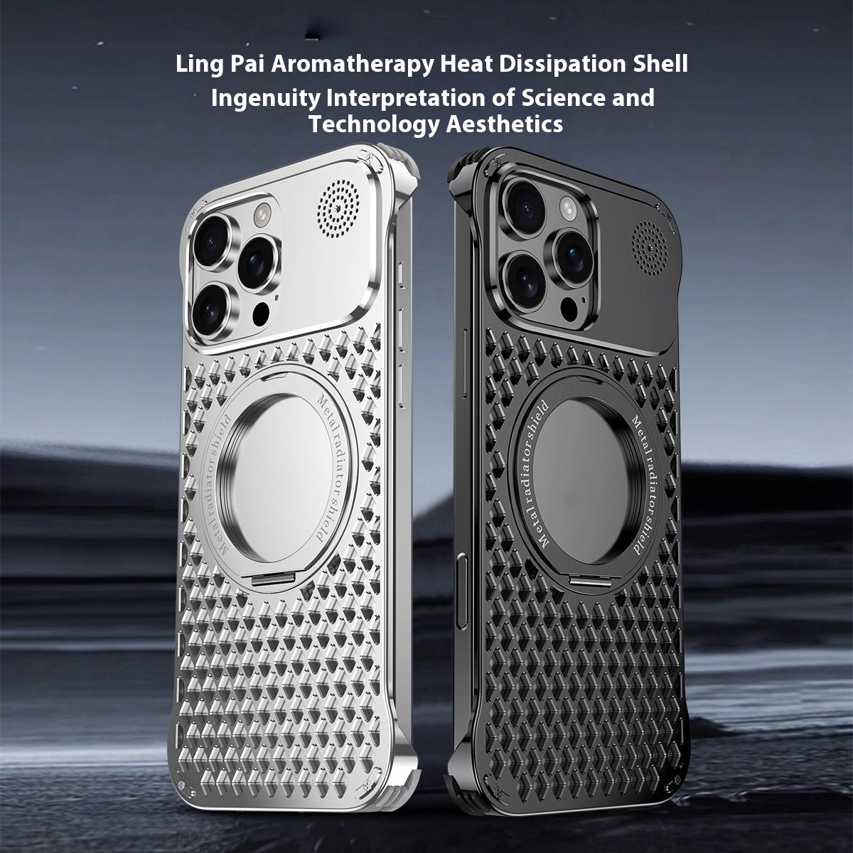 R-JUST RJ64 For iPhone 16 Magnetic Case Aluminum Alloy Perfume Cooling Phone Cover with Rotating Kickstand Silver
R-JUST RJ64 For iPhone 16 Magnetic Case Aluminum Alloy Perfume Cooling Phone Cover with Rotating Kickstand Silver