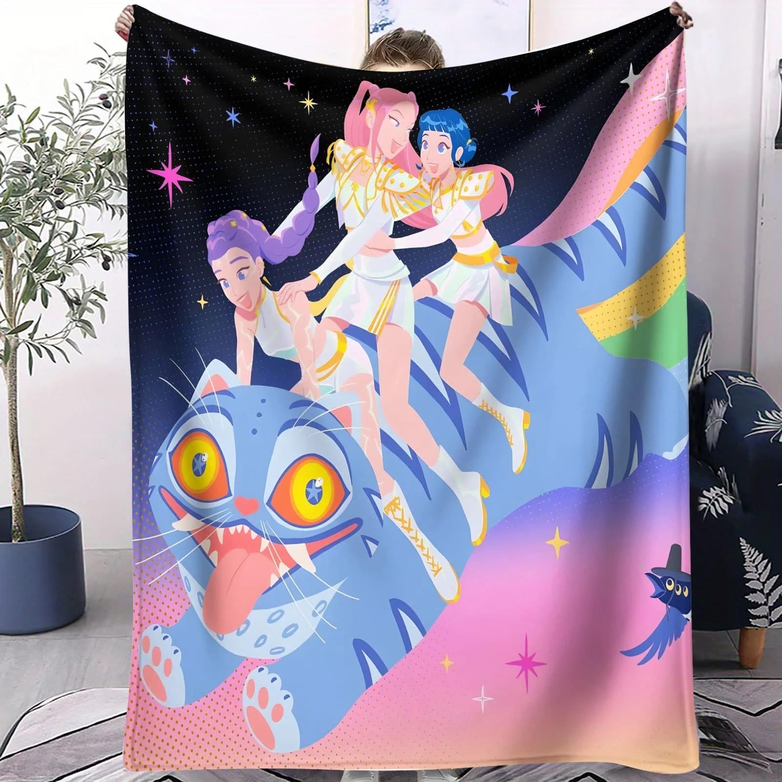 Cartoon Kpop Demon Hunter Blanket Cute Idol Pattern Air Conditioning Blanket for Bedroom Living Room Cozy Nap Decor Blanket 70x100cm білий
Cartoon Kpop Demon Hunter Blanket Cute Idol Pattern Air Conditioning Blanket for Bedroom Living Room Cozy Nap Decor Blanket 70x100cm білий