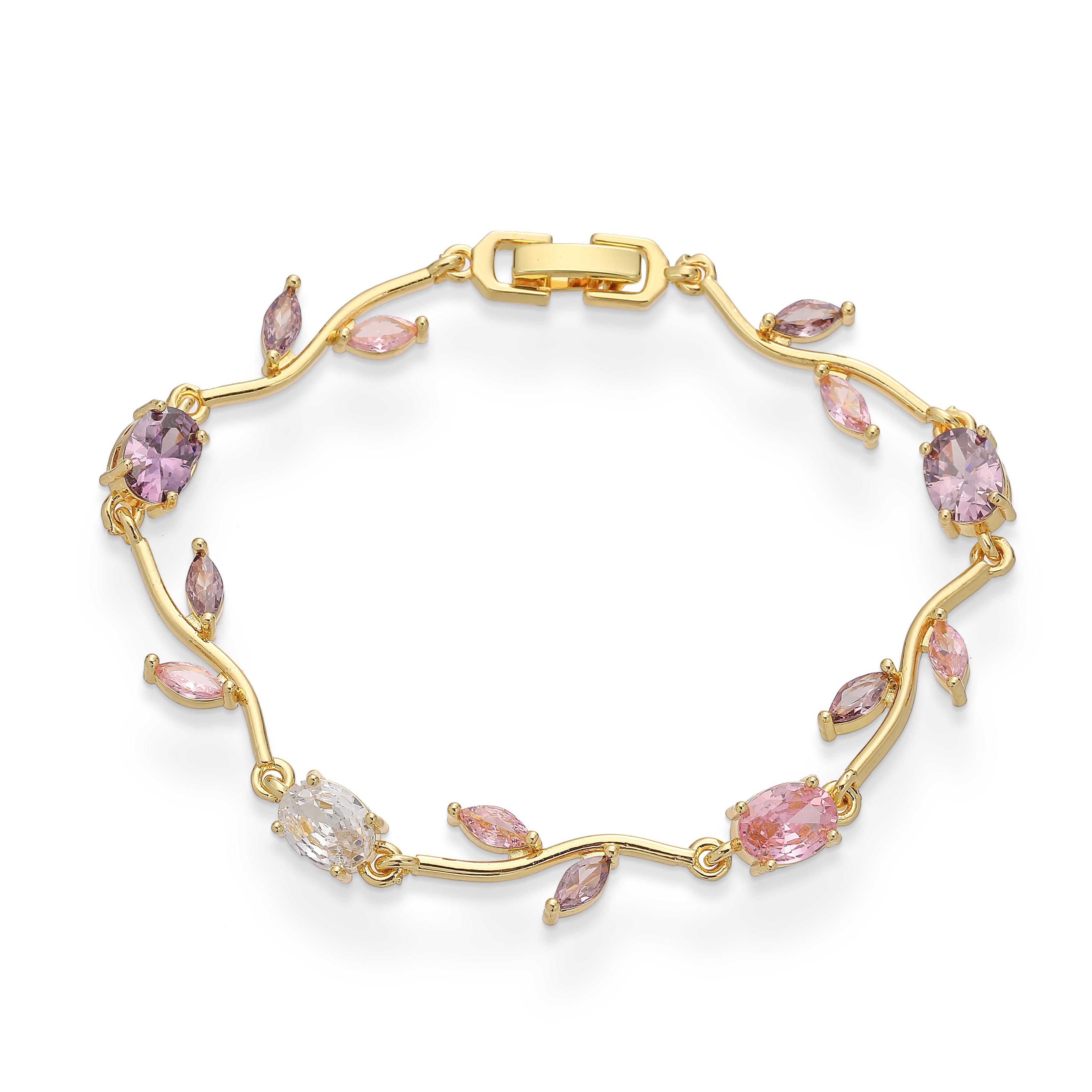HECHENG, Pink Zircon Wrist Chain with Vine Flowers, Sweet and Romantic Metal Zircon for Women, 1 Piece Other&19cm золотистий
HECHENG, Pink Zircon Wrist Chain with Vine Flowers, Sweet and Romantic Metal Zircon for Women, 1 Piece Other&19cm золотистий