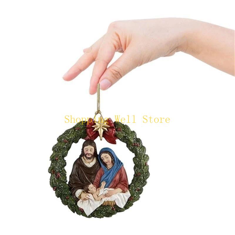 KX4B Christmas Wreath 8cm Nativity Scene Christmas Wreath Christmas Tree Decoration CN
KX4B Christmas Wreath 8cm Nativity Scene Christmas Wreath Christmas Tree Decoration CN