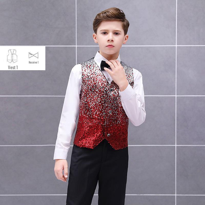 Boys Gradient Sequin Vest - Stage Host & Fashion Show Performance Outfit 130cm
Boys Gradient Sequin Vest - Stage Host & Fashion Show Performance Outfit 130cm