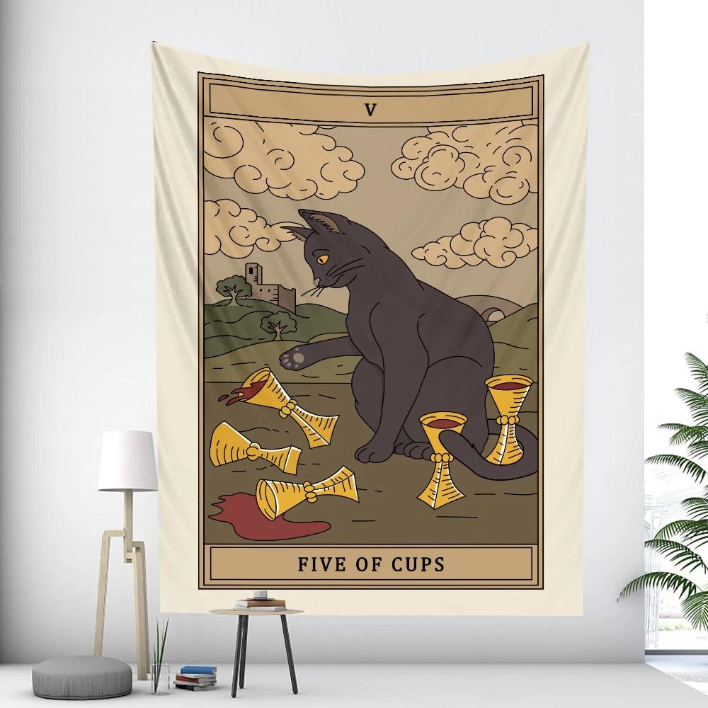 Cat Tarot Украшение для дома Настенный декор для дома Гобелен Гобелен для офиса Гостиная 100x75cm
Cat Tarot Украшение для дома Настенный декор для дома Гобелен Гобелен для офиса Гостиная 100x75cm