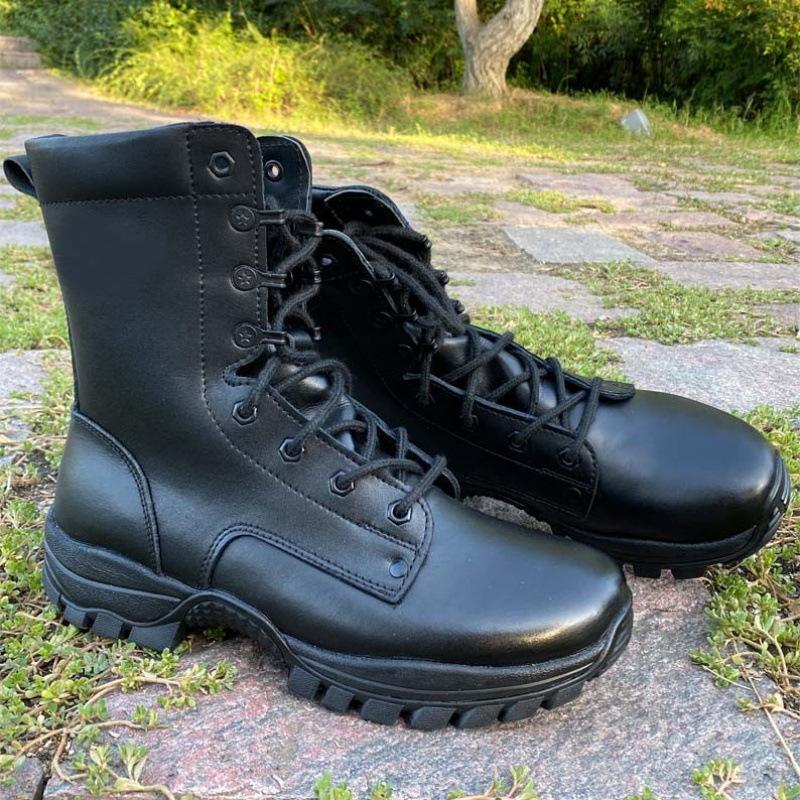 Men s high-top black airborne boots combat training boots umbrella boots waterproof and anti-prickle leather outdoor tactical military fan training 46
Men s high-top black airborne boots combat training boots umbrella boots waterproof and anti-prickle leather outdoor tactical military fan training 46