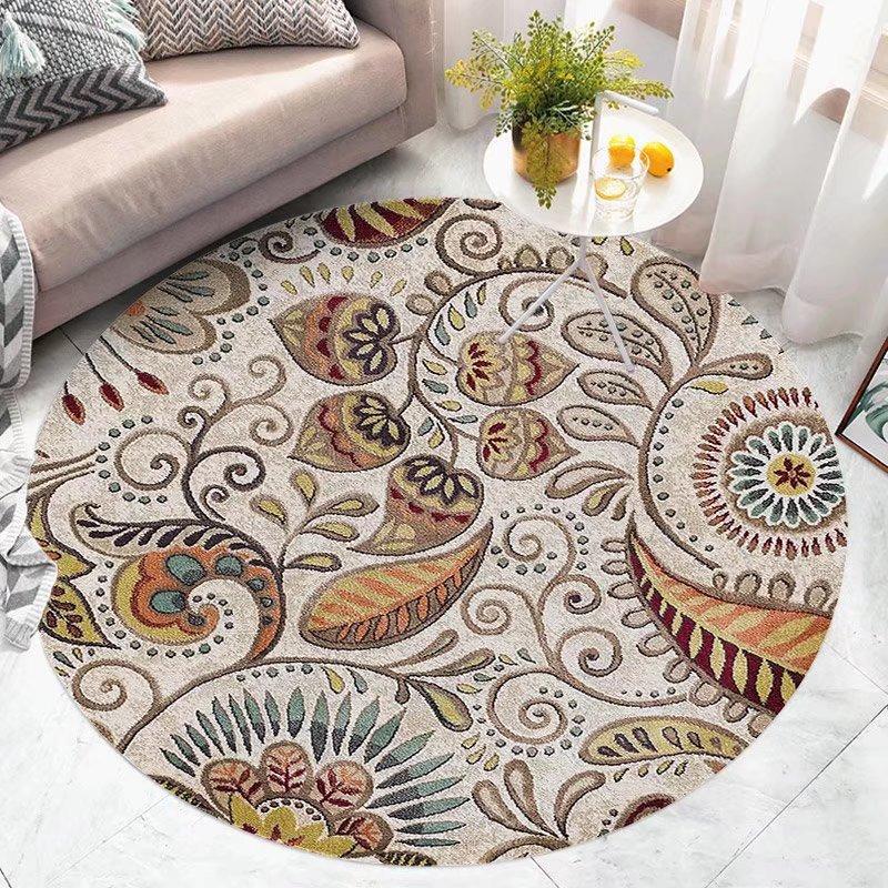 Круглые ковры для гостиной, винтажные цветочные ковры большой площади, домашний декор, роскошные богемные коврики в экзотическом стиле, мягкие полиэстеровые коврики для спальни 60*60CM
Круглые ковры для гостиной, винтажные цветочные ковры большой площади, домашний декор, роскошные богемные коврики в экзотическом стиле, мягкие полиэстеровые коврики для спальни 60*60CM