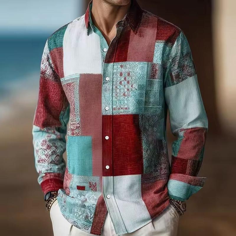 Men s Long Sleeve Shirt Color Block Patchwork Geometric Pattern Shirt Autumn Streetwear Casual Comfort Polyester Slim Fit Shirts 3XL червоний
Men s Long Sleeve Shirt Color Block Patchwork Geometric Pattern Shirt Autumn Streetwear Casual Comfort Polyester Slim Fit Shirts 3XL червоний