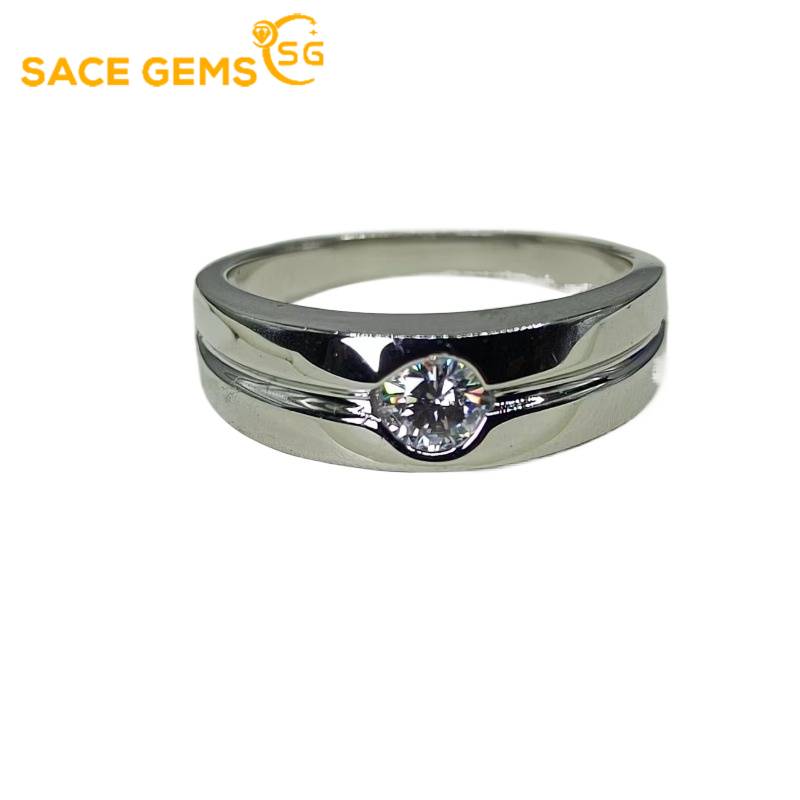 Sace Gems Сертифицированное GRA кольцо с муассанитом цвета D 0,5 карата для мужчин из стерлингового серебра S925, свадебное бриллиантовое кольцо, роскошное изысканное ювелирное изделие для вечеринок 6
Sace Gems Сертифицированное GRA кольцо с муассанитом цвета D 0,5 карата для мужчин из стерлингового серебра S925, свадебное бриллиантовое кольцо, роскошное изысканное ювелирное изделие для вечеринок 6