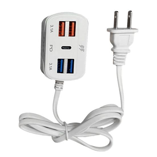 Universal Charger 4-Port USB PD Type-C Fast Charging Stable Output Thickened Connector US Plug Charger US Plug
Universal Charger 4-Port USB PD Type-C Fast Charging Stable Output Thickened Connector US Plug Charger US Plug