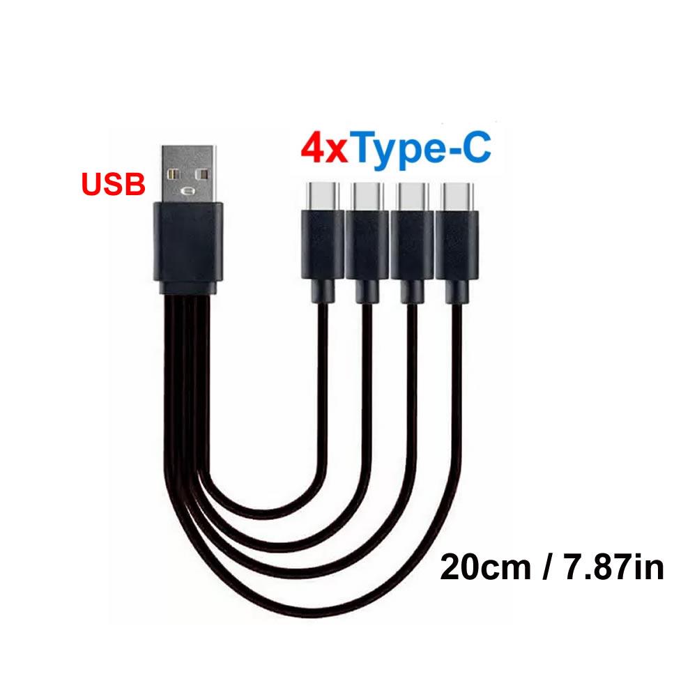 Short Cord 5V USB A C to Type C Multiple Charging Cable 4 in 1 Micro USB Splitter Adapter Cable 4 Port USB C PD Splitter Cable
Short Cord 5V USB A C to Type C Multiple Charging Cable 4 in 1 Micro USB Splitter Adapter Cable 4 Port USB C PD Splitter Cable