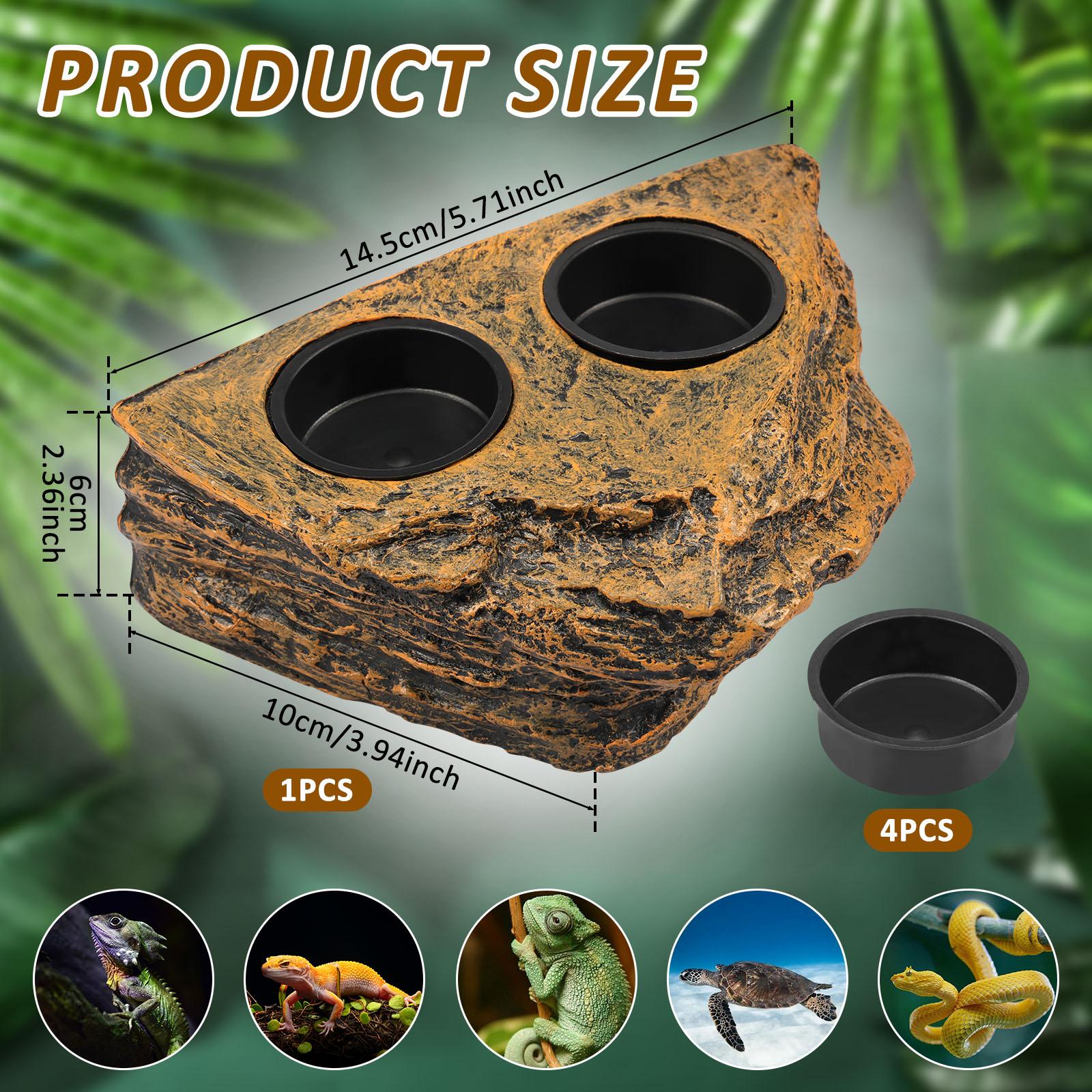 Hanging Reptile Feeding Bowl Plastic Reptile Food Water Dish Double Bowl Imitation Rock Magnetic Feeder Ledge for Lizard Gecko 14.5x6x10cm коричневый
Hanging Reptile Feeding Bowl Plastic Reptile Food Water Dish Double Bowl Imitation Rock Magnetic Feeder Ledge for Lizard Gecko 14.5x6x10cm коричневый