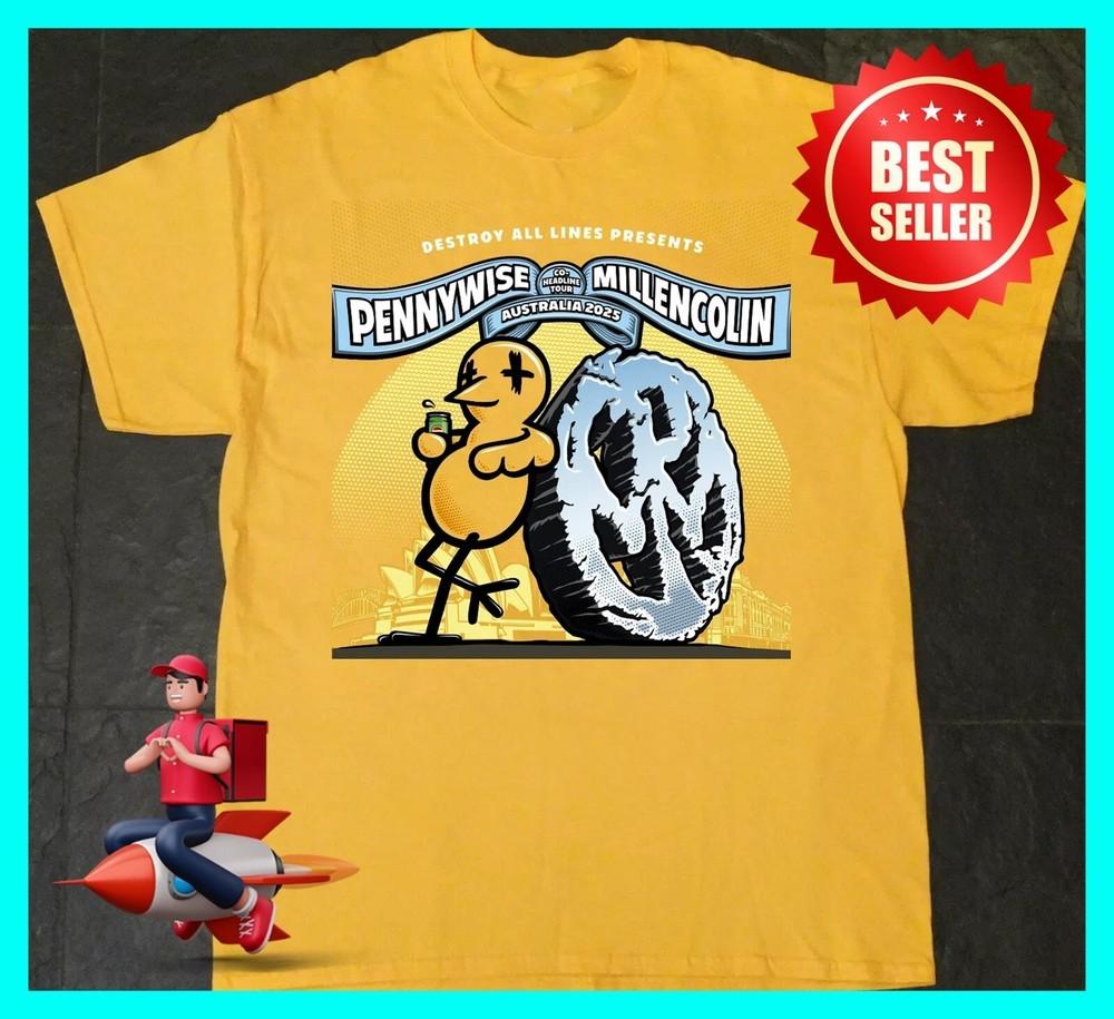 Футболка Millencolin с принтом Pennywise, Австралия 2025, Желтая, Все размеры, Унисекс XXL
Футболка Millencolin с принтом Pennywise, Австралия 2025, Желтая, Все размеры, Унисекс XXL