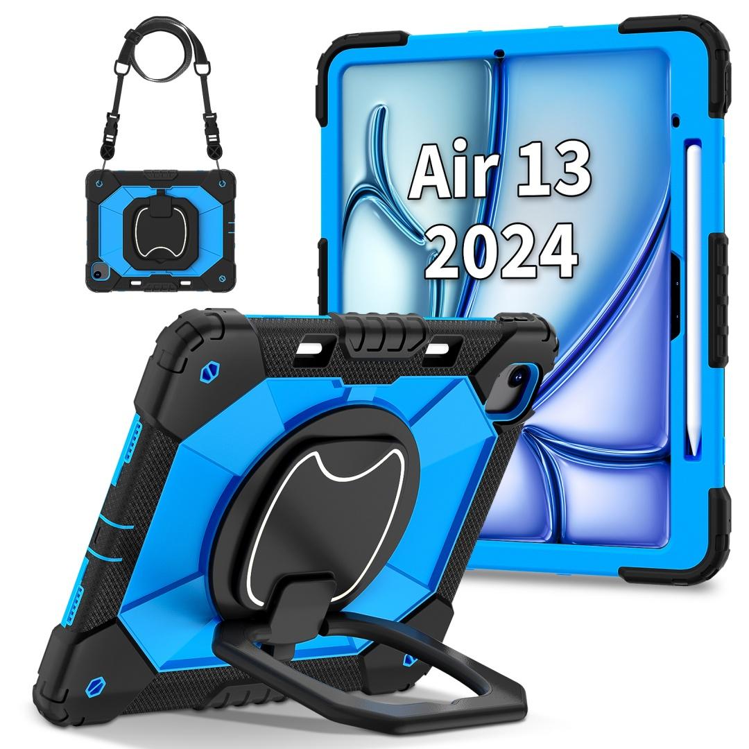 Для Apple iPad Air 13 (2025)/ iPad Air 13‑дюйма (M3). Поворотна на 360° рукоятка, міцна захисна підставка, ТПУ+ПК, 3-в-1, антидетонаційний ударостійкий чохол для планшетів та ПК iPad Air 13 (2025) синій
Для Apple iPad Air 13 (2025)/ iPad Air 13‑дюйма (M3). Поворотна на 360° рукоятка, міцна захисна підставка, ТПУ+ПК, 3-в-1, антидетонаційний ударостійкий чохол для планшетів та ПК iPad Air 13 (2025) синій