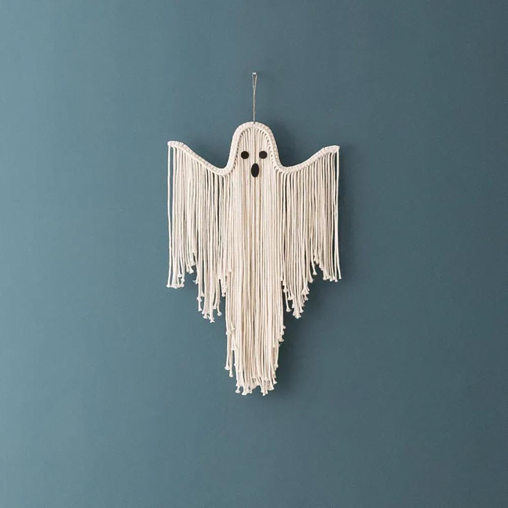 Halloween Ghost Macrame Pendant Spooky Season Home Wall Decor Gothic Bedroom Accessories Tassel Ghost Gifts Autumn decor 1pcs 25x40cm
Halloween Ghost Macrame Pendant Spooky Season Home Wall Decor Gothic Bedroom Accessories Tassel Ghost Gifts Autumn decor 1pcs 25x40cm