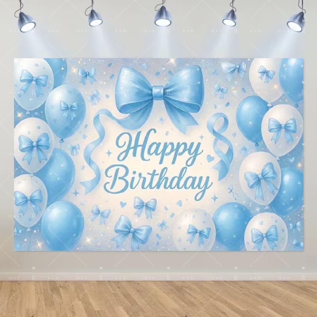 Bow Theme Happy Birthday Party Decoration Banner Girl Blue Butterfly Bow Balloon Flowers Background Baby Shower Supplies Gifts 120X90CM
Bow Theme Happy Birthday Party Decoration Banner Girl Blue Butterfly Bow Balloon Flowers Background Baby Shower Supplies Gifts 120X90CM