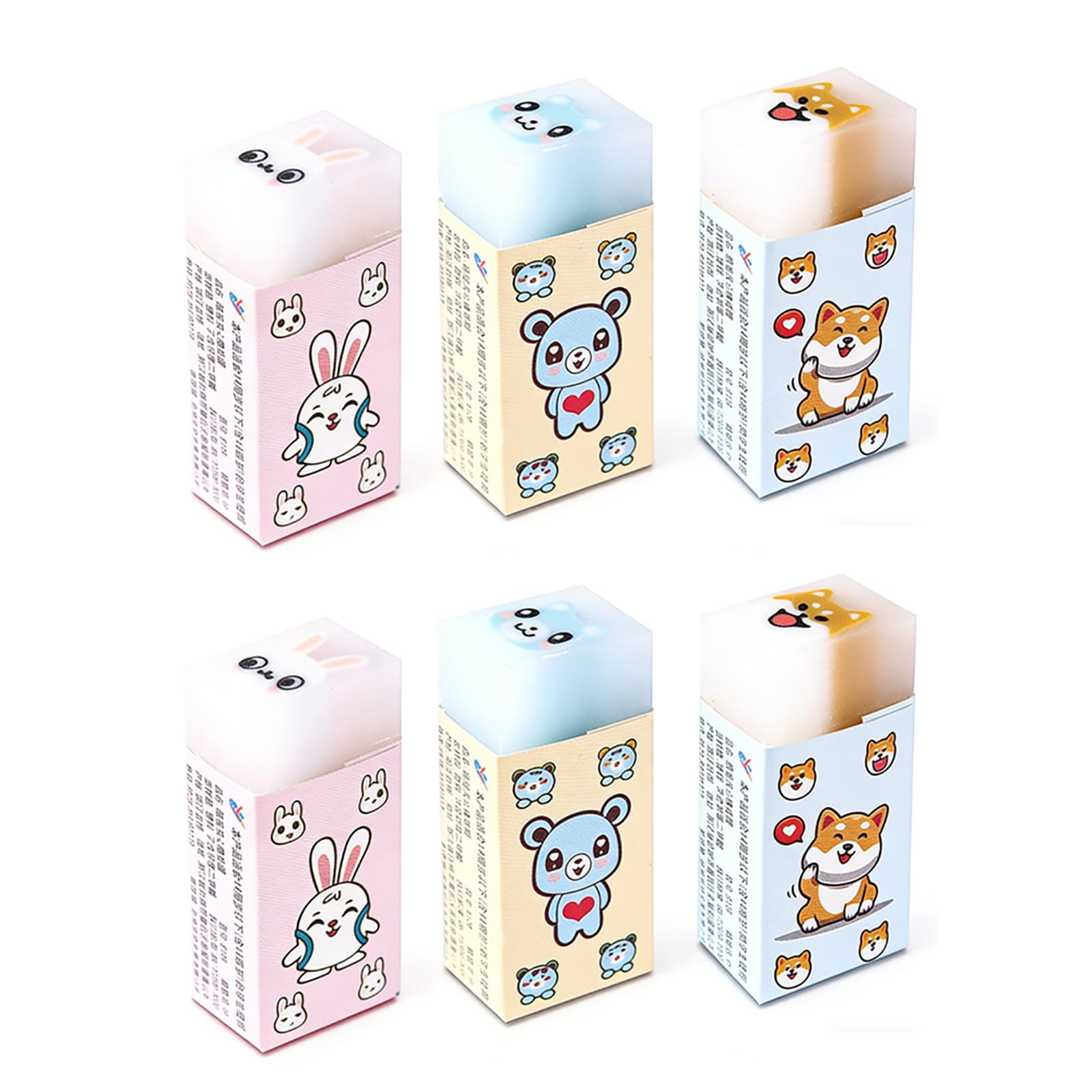 CHENLONB Eraser Set of 6 Cute Stick Erasers Popular Stationery Item Easy to Use Portable Suitable for Elementary and Junior High School Students білий
CHENLONB Eraser Set of 6 Cute Stick Erasers Popular Stationery Item Easy to Use Portable Suitable for Elementary and Junior High School Students білий