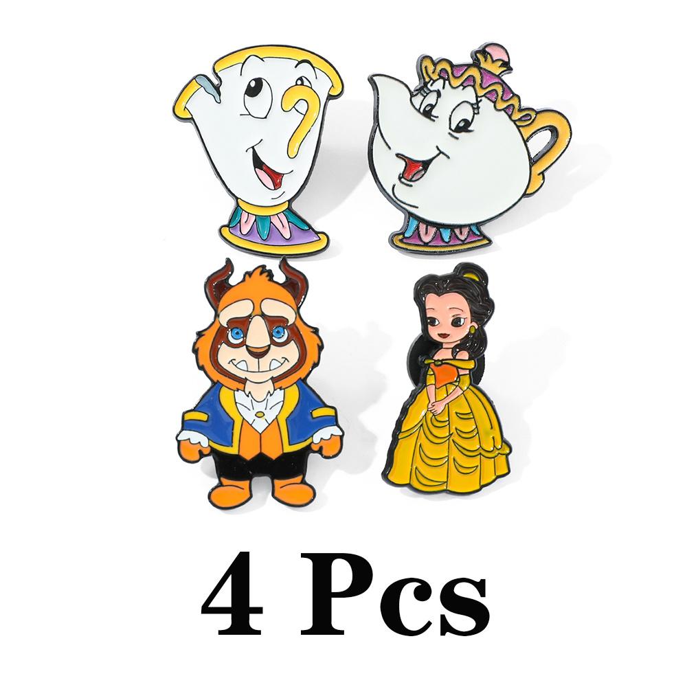 4-Pack Beauty and The Beast Brooches/Belle and Mrs Potts Enamel Metal Badge Backpack Accessories Belle Themed Collectible Jewelry Gifts for Daily Wear 4 Pcs
4-Pack Beauty and The Beast Brooches/Belle and Mrs Potts Enamel Metal Badge Backpack Accessories Belle Themed Collectible Jewelry Gifts for Daily Wear 4 Pcs