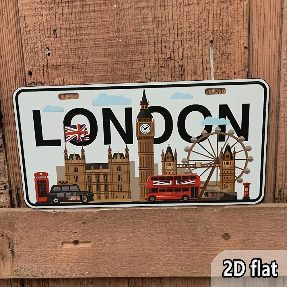 London UK City Skyline License Plate Style Aluminum Metal Sign Retro Big Ben London Eye British Flag Wall Art Decor for Home Bar 15x30cm(5.9x7.8inch)
London UK City Skyline License Plate Style Aluminum Metal Sign Retro Big Ben London Eye British Flag Wall Art Decor for Home Bar 15x30cm(5.9x7.8inch)