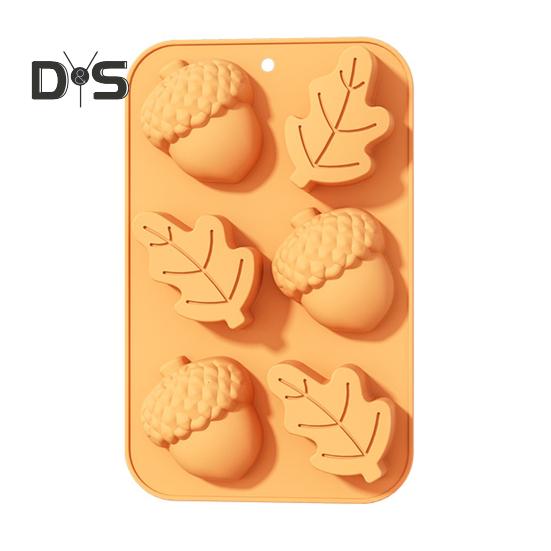 Силиконовая форма для торта на День благодарения в форме тыквы, осенние листья, многоразовая гибкая форма для шоколада, термостойкий инструмент для выпечки для тематической вечеринки в честь осеннего урожая C