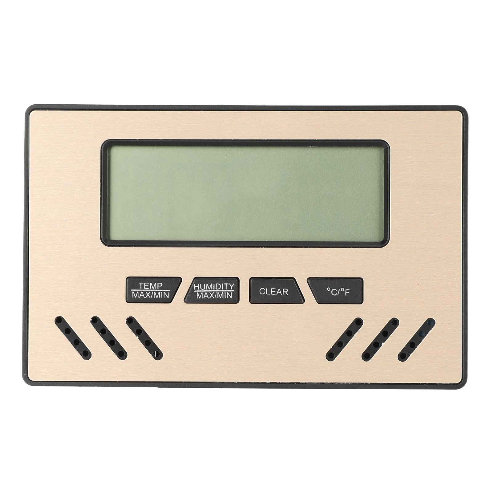 Indoor Cigar Hygrometer Thermometer DualDisplay Humidity Temperature Meter Device Tool(Gold )
Indoor Cigar Hygrometer Thermometer DualDisplay Humidity Temperature Meter Device Tool(Gold )