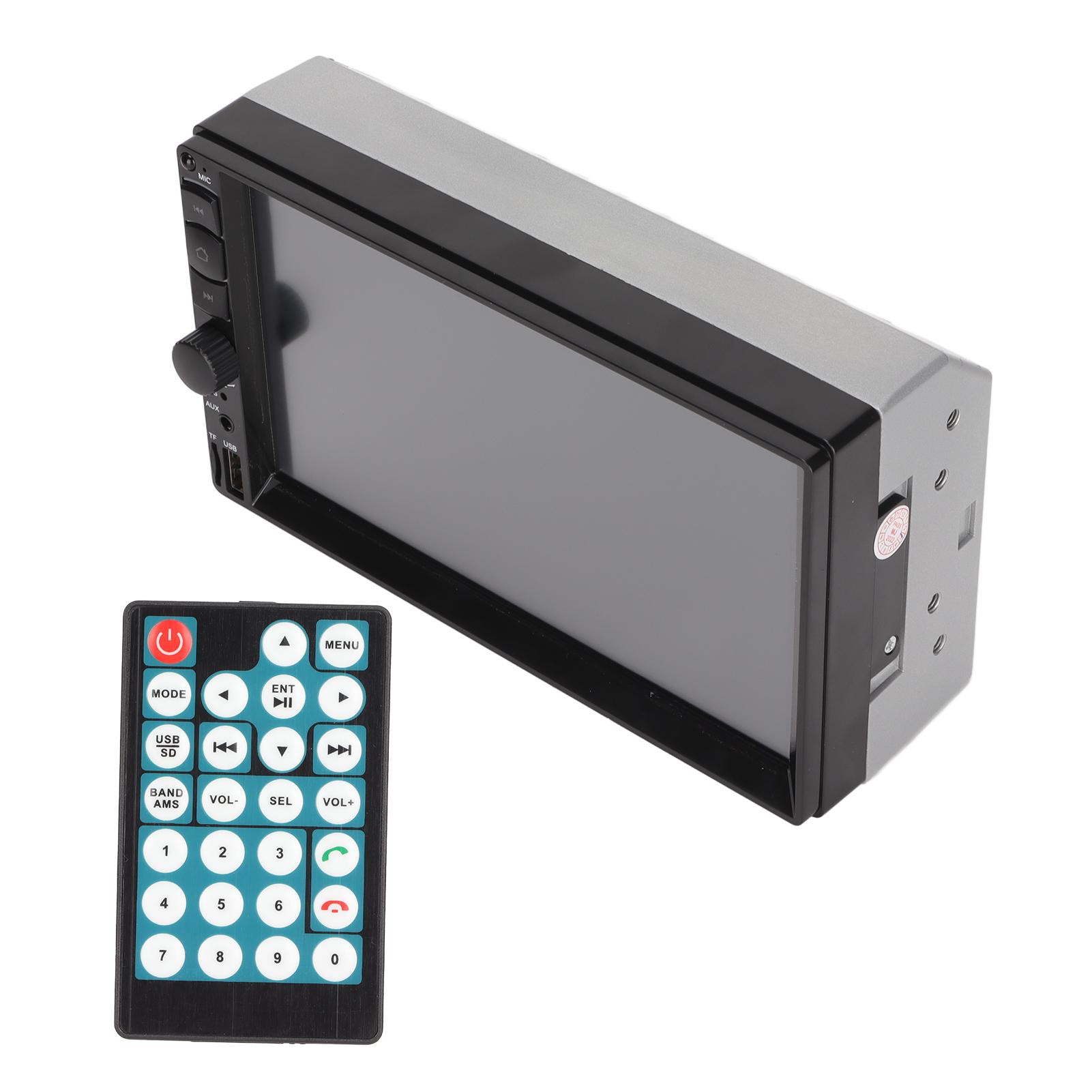 7-дюймовый автомобильный ресивер с двумя Din-стереомагнитолами, MP5-плеером, сенсорным экраном, Bluetooth, камерой заднего вида с функцией Hands Free
7-дюймовый автомобильный ресивер с двумя Din-стереомагнитолами, MP5-плеером, сенсорным экраном, Bluetooth, камерой заднего вида с функцией Hands Free