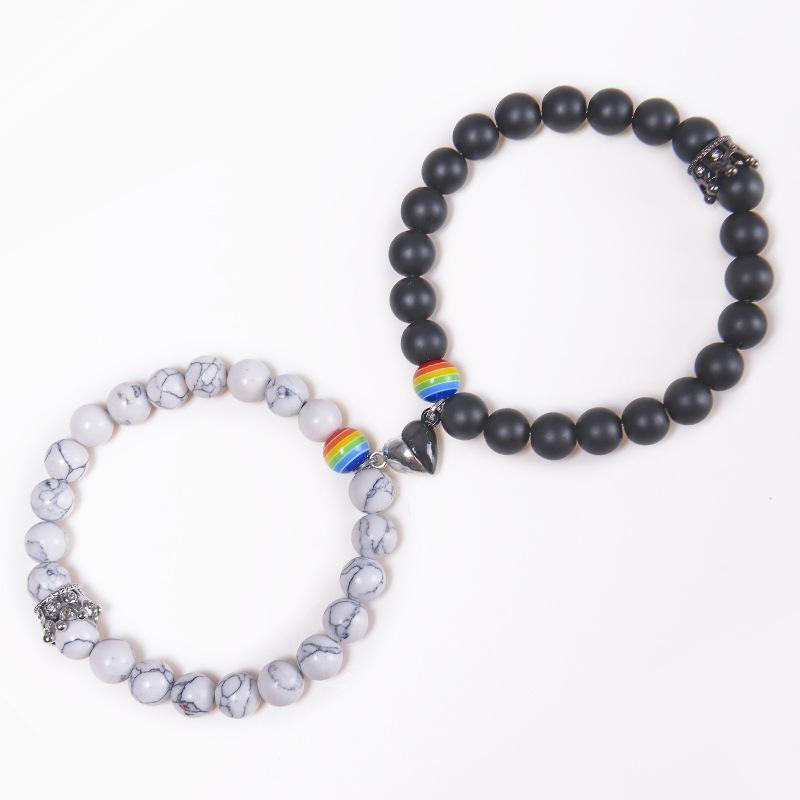 JYL TS Bracelet Couple Magnetic Crown Beaded Enhances Relationship Harmony & Luck Frosted with white pine center colored beads света сланец серый
JYL TS Bracelet Couple Magnetic Crown Beaded Enhances Relationship Harmony & Luck Frosted with white pine center colored beads света сланец серый