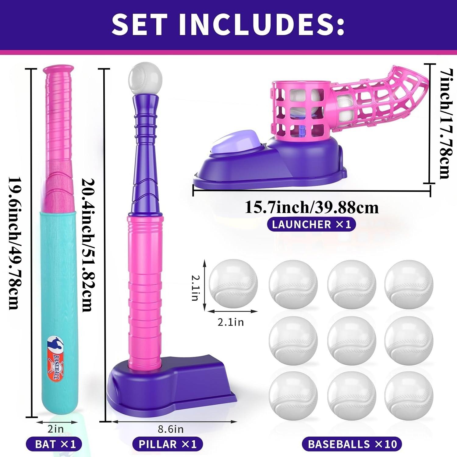 T Ball Set Toys For Kids Baseball Tee For Boys Toddlers Auto Ball Launcher Indoor Outdoor Outside Sports Tee Ball Set Toys Gifts
T Ball Set Toys For Kids Baseball Tee For Boys Toddlers Auto Ball Launcher Indoor Outdoor Outside Sports Tee Ball Set Toys Gifts