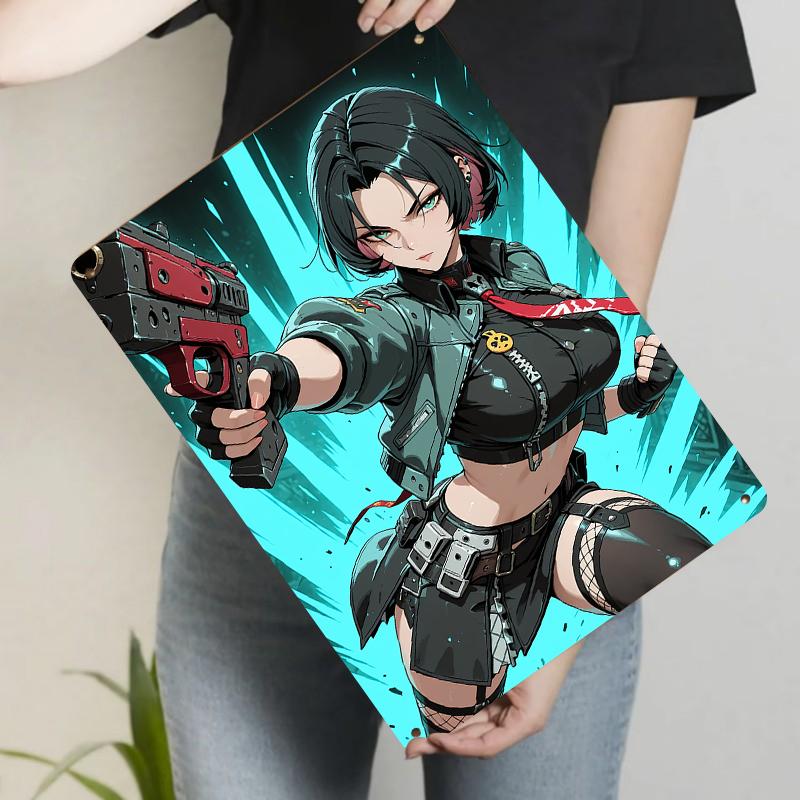 Cyberpunk Female Warrior Metal Wall Art Custom Anime Character Poster for Home Decor 20x30cm(7.8x11.8inch)
Cyberpunk Female Warrior Metal Wall Art Custom Anime Character Poster for Home Decor 20x30cm(7.8x11.8inch)