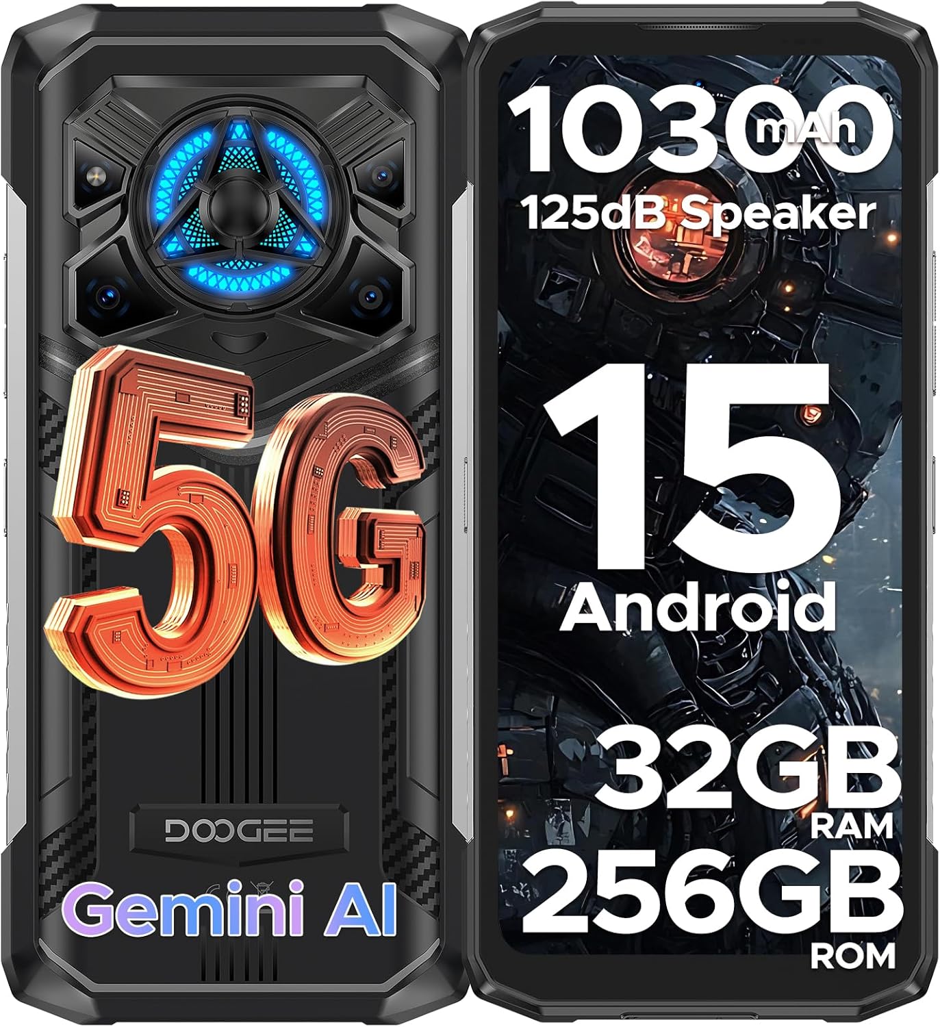 Мобільний телефон DOOGEE 5G Blade20 Play, 32 ГБ + 256 ГБ, 10300 мАг, 6,6-дюймовий дисплей, 50 МП, Android 15 срібний
Мобільний телефон DOOGEE 5G Blade20 Play, 32 ГБ + 256 ГБ, 10300 мАг, 6,6-дюймовий дисплей, 50 МП, Android 15 срібний