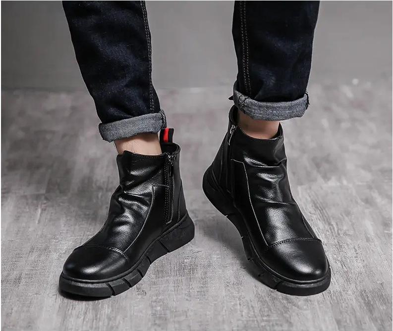 Весенние новые ботинки в британском стиле, мужские черные короткие ботинки, модные ботинки Мартина, мужская обувь с высоким верхом, модные и легкие кожаные ботинки 44 чёрный
Весенние новые ботинки в британском стиле, мужские черные короткие ботинки, модные ботинки Мартина, мужская обувь с высоким верхом, модные и легкие кожаные ботинки 44 чёрный