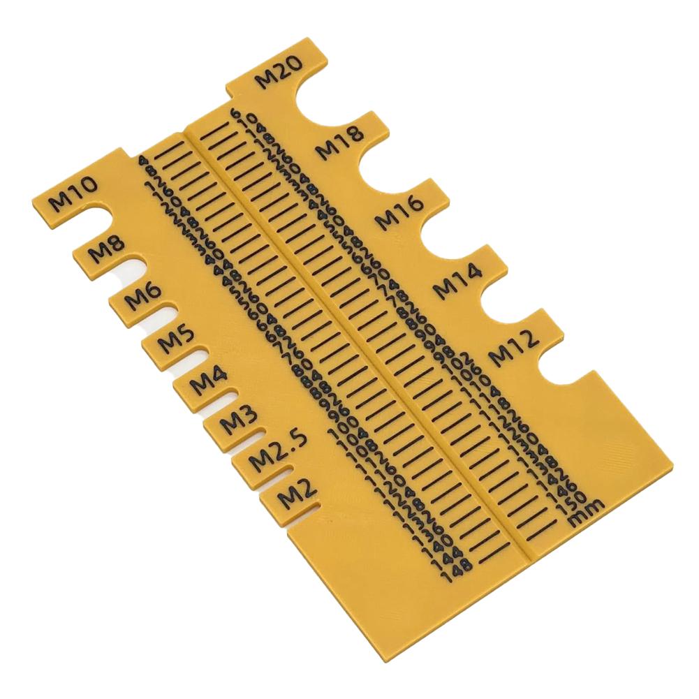 1pc M2-M20 Screw Drill Thread Gauges 3D Printing Screw Ruler Accurate Length Diameter Measurement Tool For Woodworking DIY хакі
1pc M2-M20 Screw Drill Thread Gauges 3D Printing Screw Ruler Accurate Length Diameter Measurement Tool For Woodworking DIY хакі
