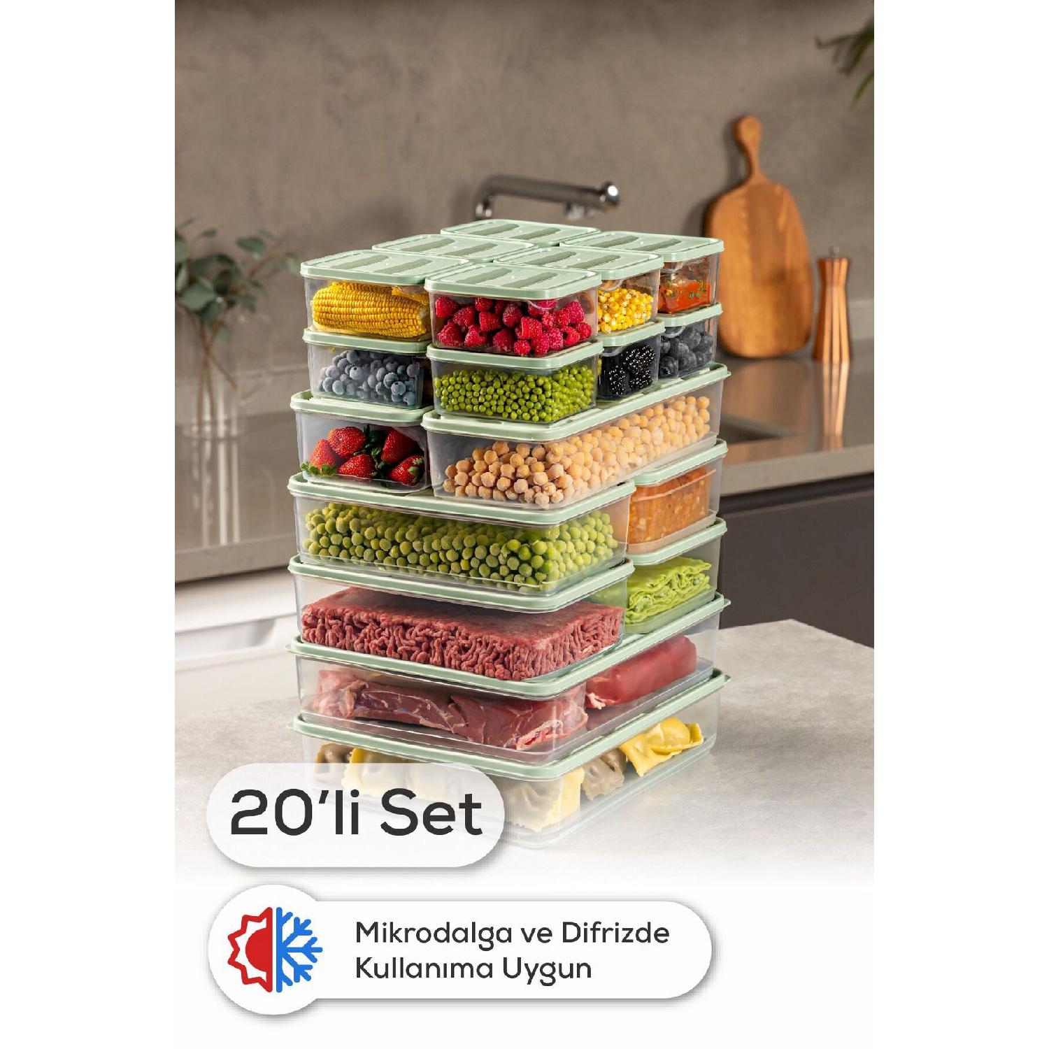 20pcs Fridge Freezer Organizer And Storage Container Mint 12x(350ml) 4x(1,75lt) 2x(1,65lt) 2x(3,5lt) м яч синього кольору
20pcs Fridge Freezer Organizer And Storage Container Mint 12x(350ml) 4x(1,75lt) 2x(1,65lt) 2x(3,5lt) м яч синього кольору