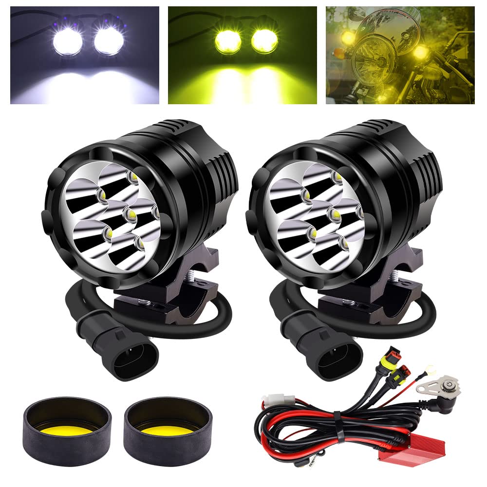 Aoling Motorcycle Fog Light Harness White Fully with LED Fog Auxiliary Set of 2 Set, & Amber, 12V/24V, Waterproof, Switch, Lights, Lights, Headlights,
Aoling Motorcycle Fog Light Harness White Fully with LED Fog Auxiliary Set of 2 Set, & Amber, 12V/24V, Waterproof, Switch, Lights, Lights, Headlights,