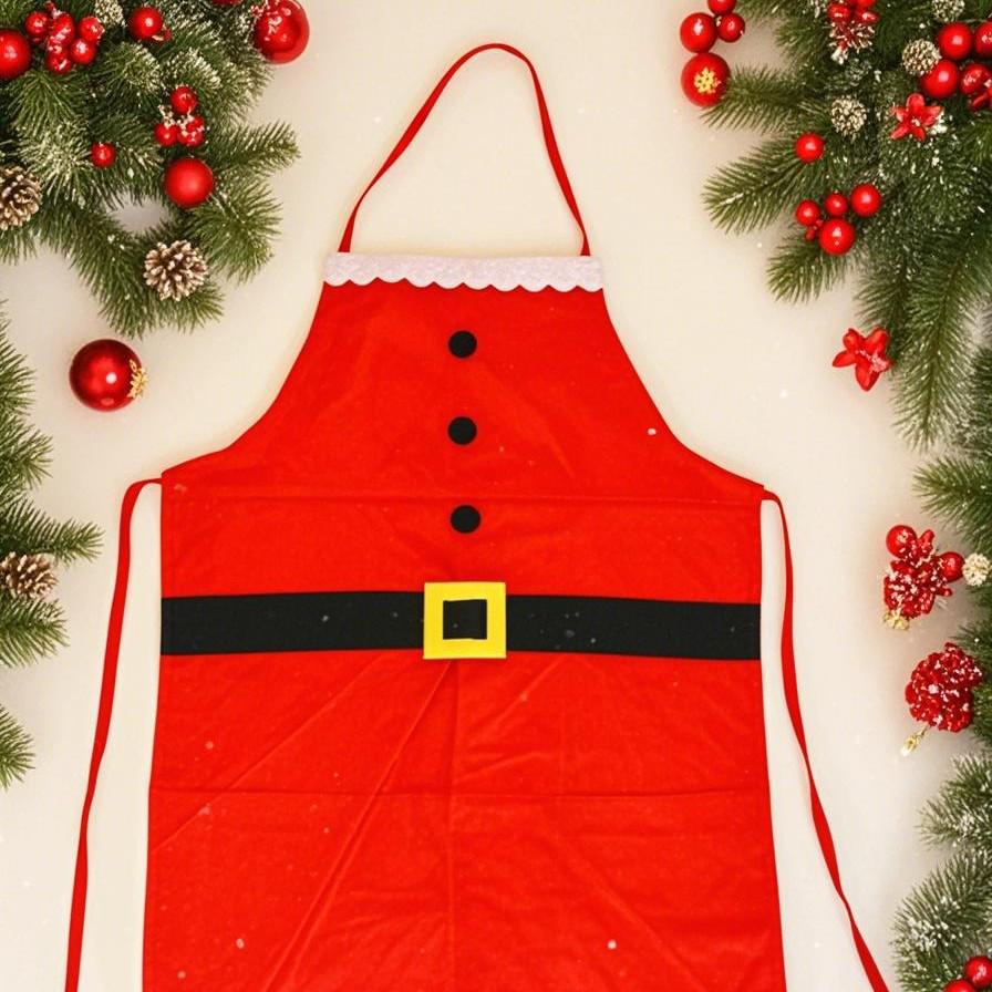 Silk Style Santa Claus Apron for Kitchen Christmas Decorations
Silk Style Santa Claus Apron for Kitchen Christmas Decorations