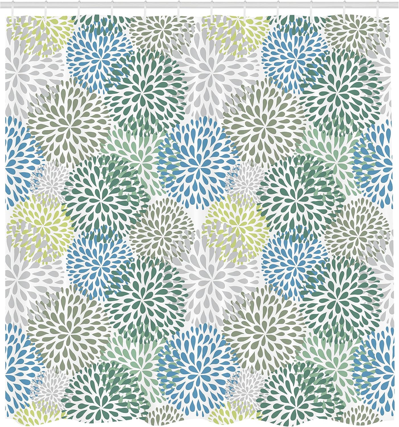 Floral Shower Curtain, Modern Floral Ornate Petals Flourish Traditional Springtime Garden Leaves, Cloth Fabric Bathroo W60H190(CM)-1 Pcs
Floral Shower Curtain, Modern Floral Ornate Petals Flourish Traditional Springtime Garden Leaves, Cloth Fabric Bathroo W60H190(CM)-1 Pcs