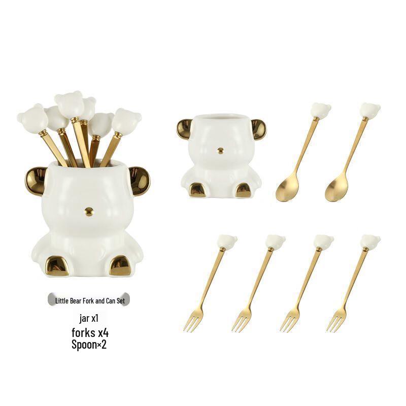 ZISIZ Ceramic Bear Fruit Fork Holder Set
ZISIZ Ceramic Bear Fruit Fork Holder Set
