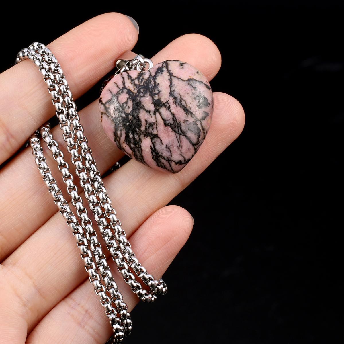 1 шт. в партии, ожерелье из натурального камня, кулон в форме сердца, кристалл, аметист, агат, опал, цепочка из нержавеющей стали, ожерелья для женщин, ювелирные изделия 30x30x10 мм 1Pcs/Black Rhodochrosite
1 шт. в партии, ожерелье из натурального камня, кулон в форме сердца, кристалл, аметист, агат, опал, цепочка из нержавеющей стали, ожерелья для женщин, ювелирные изделия 30x30x10 мм 1Pcs/Black Rhodochrosite