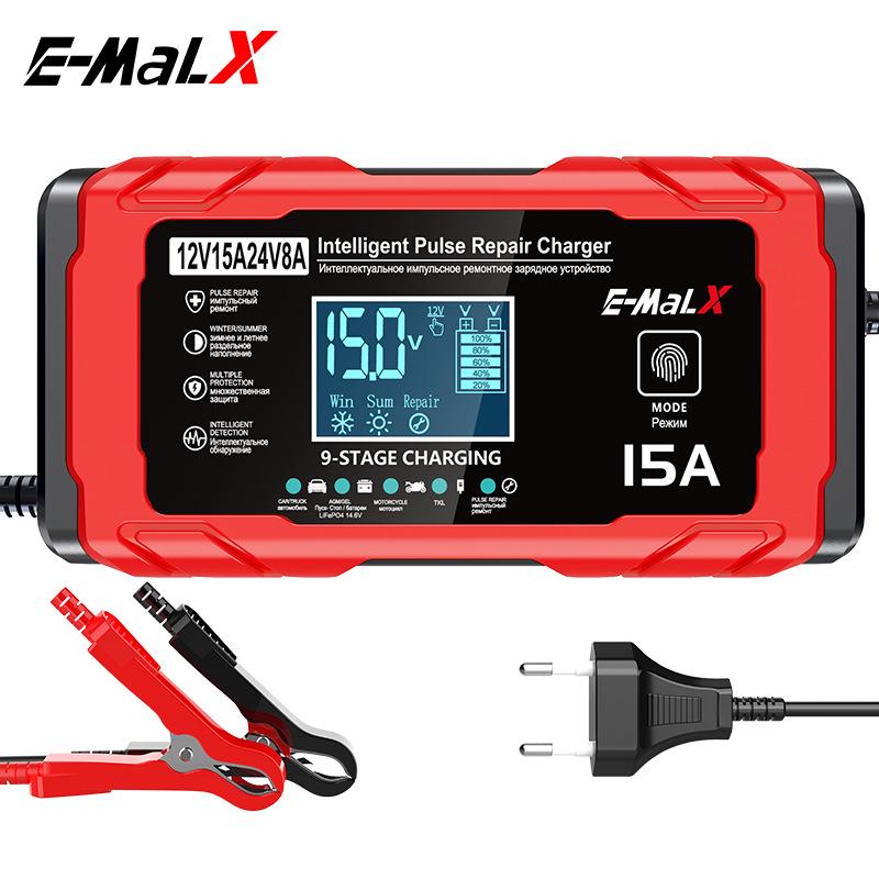 12V/24V Pulse Charger: 14.6V15A LiFePO4 Battery Charger for Motorcycles & Cars JJ1224-15A-1 Europe
12V/24V Pulse Charger: 14.6V15A LiFePO4 Battery Charger for Motorcycles & Cars JJ1224-15A-1 Europe