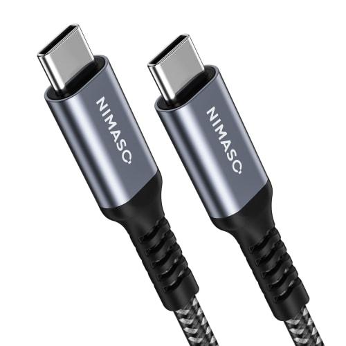 Кабель NIMASO USB-C и USB-C 2.0 (3.0м Грей) Совместимость с типом C PD, 60 Вт, 3 А, быстрая зарядка, прочная нейлоновая оплетка, совместимая с iPhone15Pro, iPhone15ProMa
Кабель NIMASO USB-C и USB-C 2.0 (3.0м Грей) Совместимость с типом C PD, 60 Вт, 3 А, быстрая зарядка, прочная нейлоновая оплетка, совместимая с iPhone15Pro, iPhone15ProMa