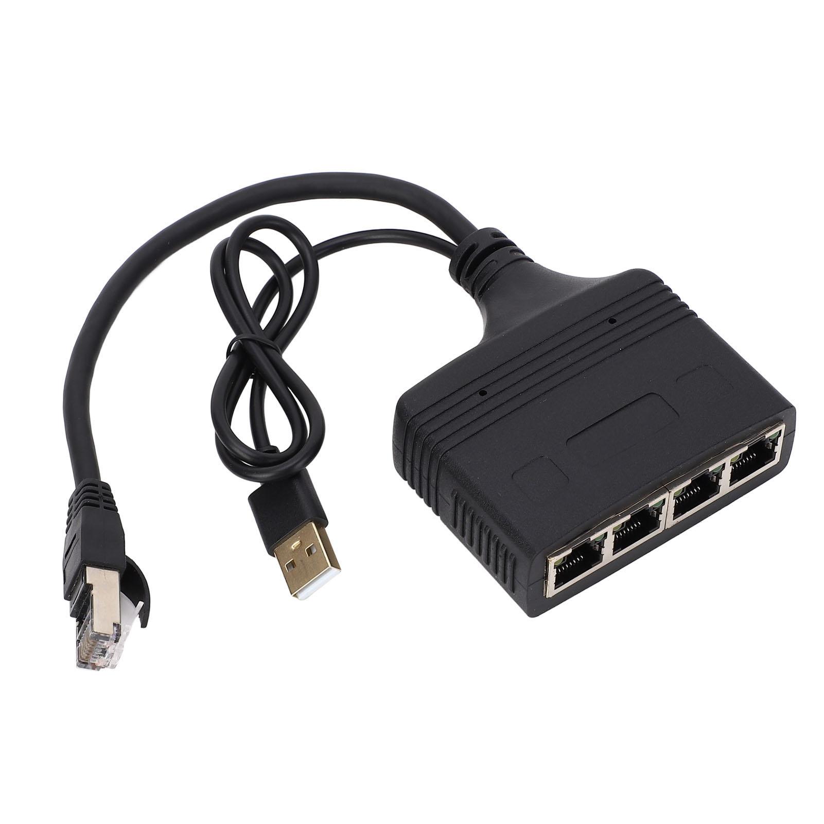 Gigabit Ethernet Splitter 1 in 4 Out 1000Mbps RJ45 Cable Network Splitter Adapter for TV Set Top
Gigabit Ethernet Splitter 1 in 4 Out 1000Mbps RJ45 Cable Network Splitter Adapter for TV Set Top
