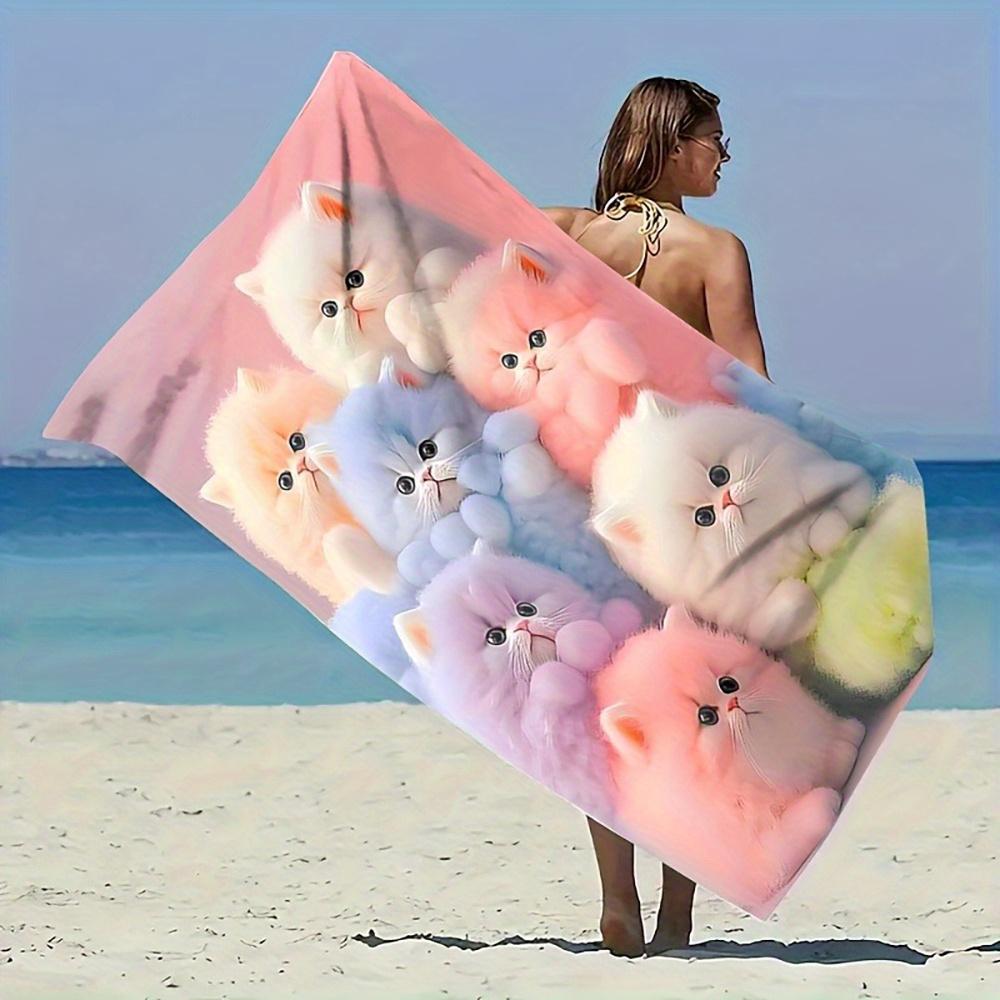 Cute Pastel Fluffy Kitten Print Beach Towel Quick Dry Microfiber Sand Free Absorbent Washable for Summer Pool Travel W40*H60(CM)
Cute Pastel Fluffy Kitten Print Beach Towel Quick Dry Microfiber Sand Free Absorbent Washable for Summer Pool Travel W40*H60(CM)