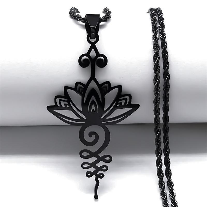 Artistic Lotus Flower Pendant Necklace for Women Men Stainless Steel Black Color Yoga Healing Chakra Necklaces Goth Jewelry
Artistic Lotus Flower Pendant Necklace for Women Men Stainless Steel Black Color Yoga Healing Chakra Necklaces Goth Jewelry