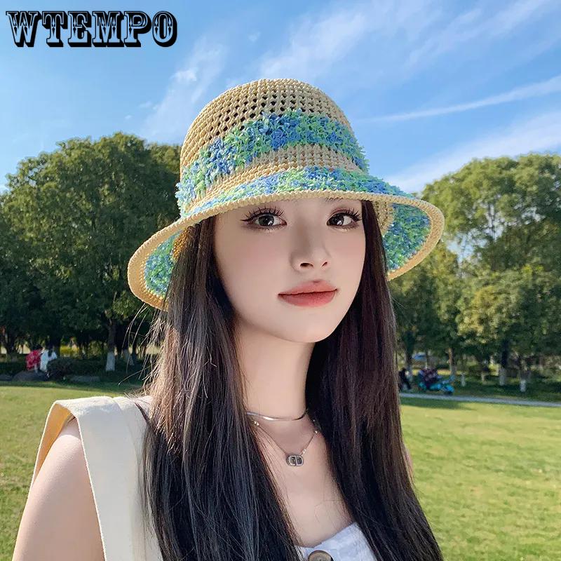 WTEMPO Breathable Hollow-out Sun Hats Wide Brim Foldable Large Hats Retro Elegant Summer Beach Travel Hats 1pc
WTEMPO Breathable Hollow-out Sun Hats Wide Brim Foldable Large Hats Retro Elegant Summer Beach Travel Hats 1pc