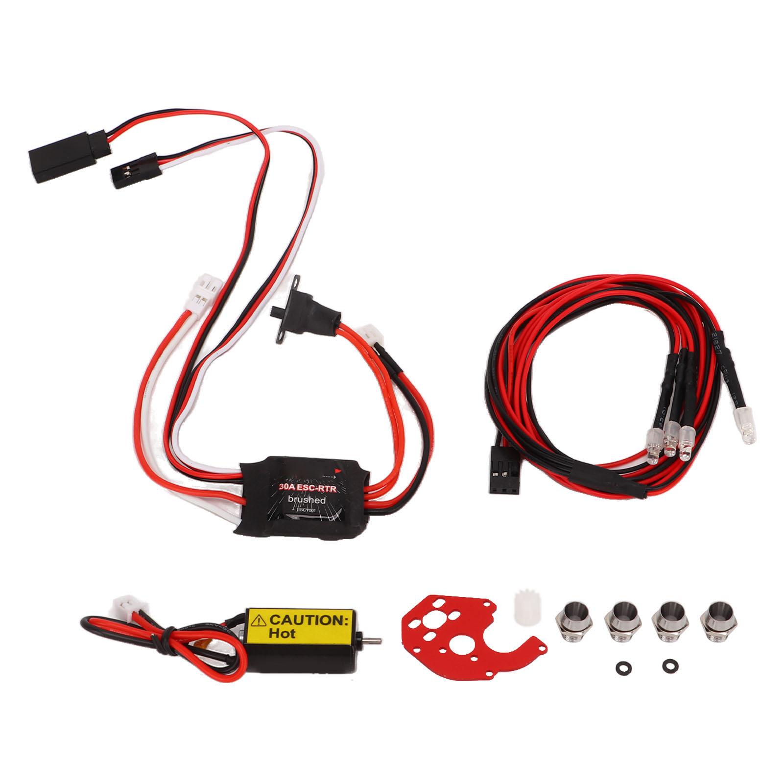 RC Brushed Motor ESC Set High Torque 050 66T Brushed Motor 30A Brushed ESC with Red White Modified
RC Brushed Motor ESC Set High Torque 050 66T Brushed Motor 30A Brushed ESC with Red White Modified