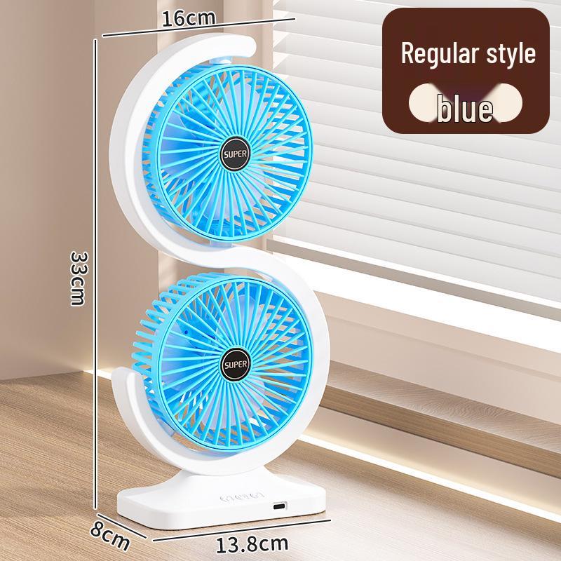 Compact Dual-Headed Rechargeable Fan for Desk, Dorm, Camping, and Outdoor Use 16*8*33cm
Compact Dual-Headed Rechargeable Fan for Desk, Dorm, Camping, and Outdoor Use 16*8*33cm